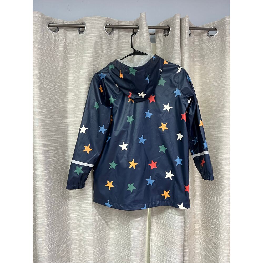 Hanna Anderson Star Print Hello Rain Jersey Lined Jacket US Kids 12 - Picture 6 of 8